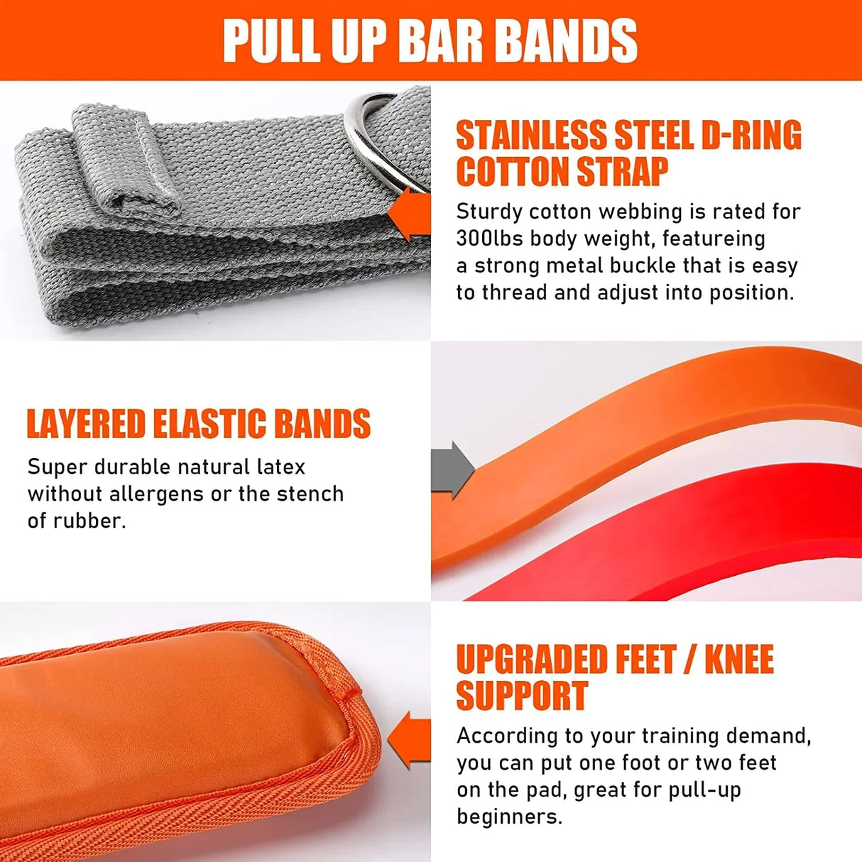 Pull Up Assistance Bands Set Resistance Strap for
