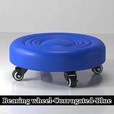 Pulley Low Stool, Low Height Rolling Stool, Leather