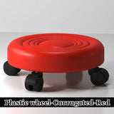 Pulley Low Stool, Low Height Rolling Stool, Leather