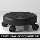 Pulley Low Stool, Low Height Rolling Stool, Leather