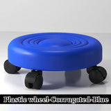 Pulley Low Stool, Low Height Rolling Stool, Leather