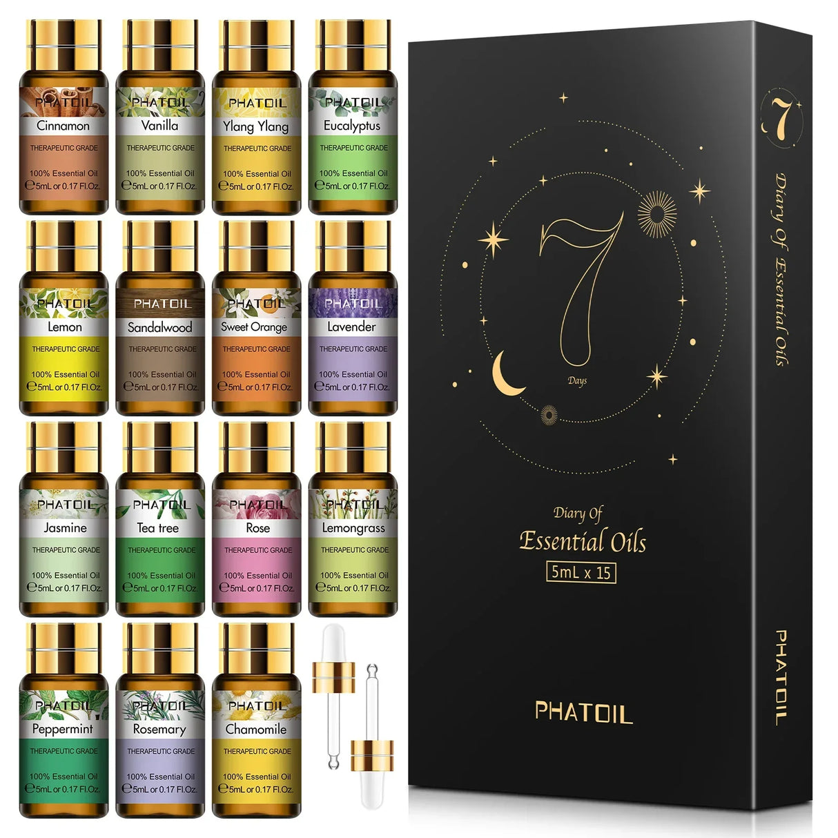 Pure Essential Oils 15pcs Gift Set Natural Plant