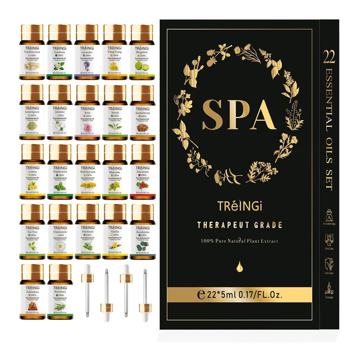 Pure Natural Essential Oils 22pcs Gift Box SPA