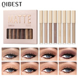 QIBEST 8 Colors Liquid Eyeshadow Sets Matte Eyeshadow
