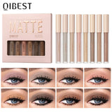 QIBEST 8 Colors Liquid Eyeshadow Sets Matte Eyeshadow