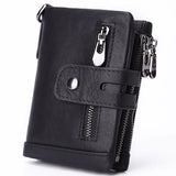 Qality Men High Wallet 2 folds genuine leather short purse wallet pocket s wholesale retail for men