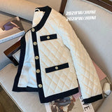 Quilted Cotton Down Coats Big Size Outwear Argyle