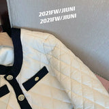 Quilted Cotton Down Coats Big Size Outwear Argyle