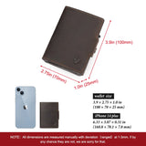 RFID Smart Pop Up Card Wallet for Men Genuine Leather Card Case for 8-10 Cards Slim Women Zip Coin Purse with Notes Compartment