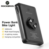 ROCKBROS Bike Light With Built In 5000mAh Batter