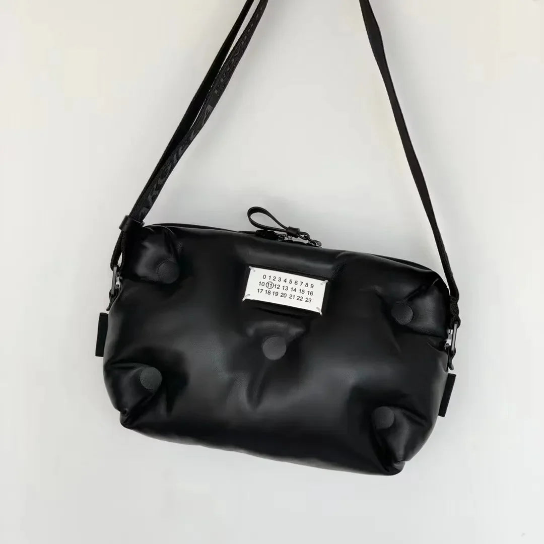 Real Sheepskin Handheld Bag Solid Color Cloud Bag Pillow Cotton Crossbody Bag Shoulder Strap Embroidery Women's Bag