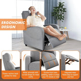 Recliner Chair for Adults, Massage Fabric Small Recliner