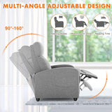 Recliner Chair for Adults, Massage Fabric Small Recliner