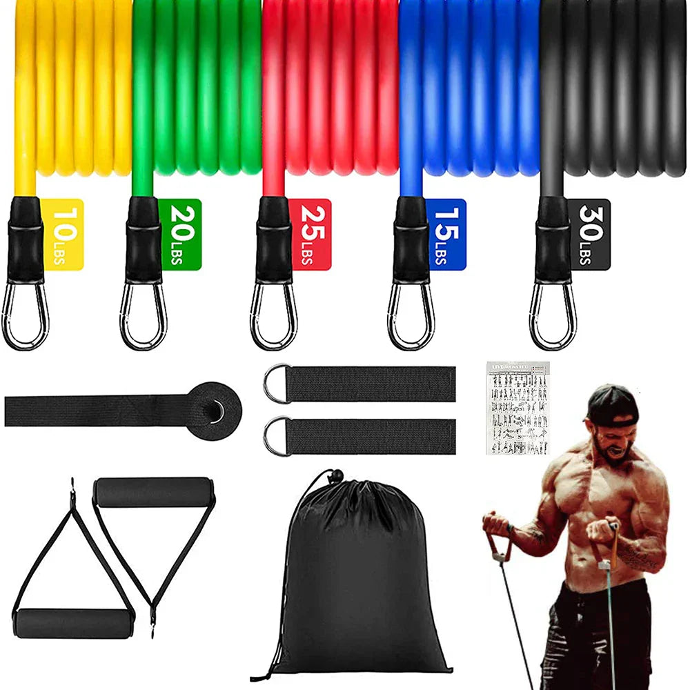 Resistance Bands Set Bodybuilding Home Gym Equipment Professional