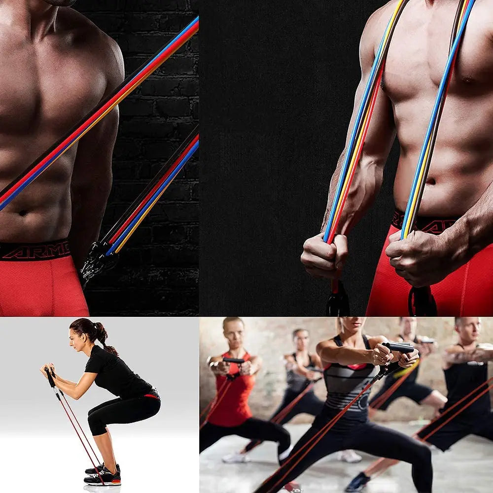 Resistance Bands Set Bodybuilding Home Gym Equipment Professional