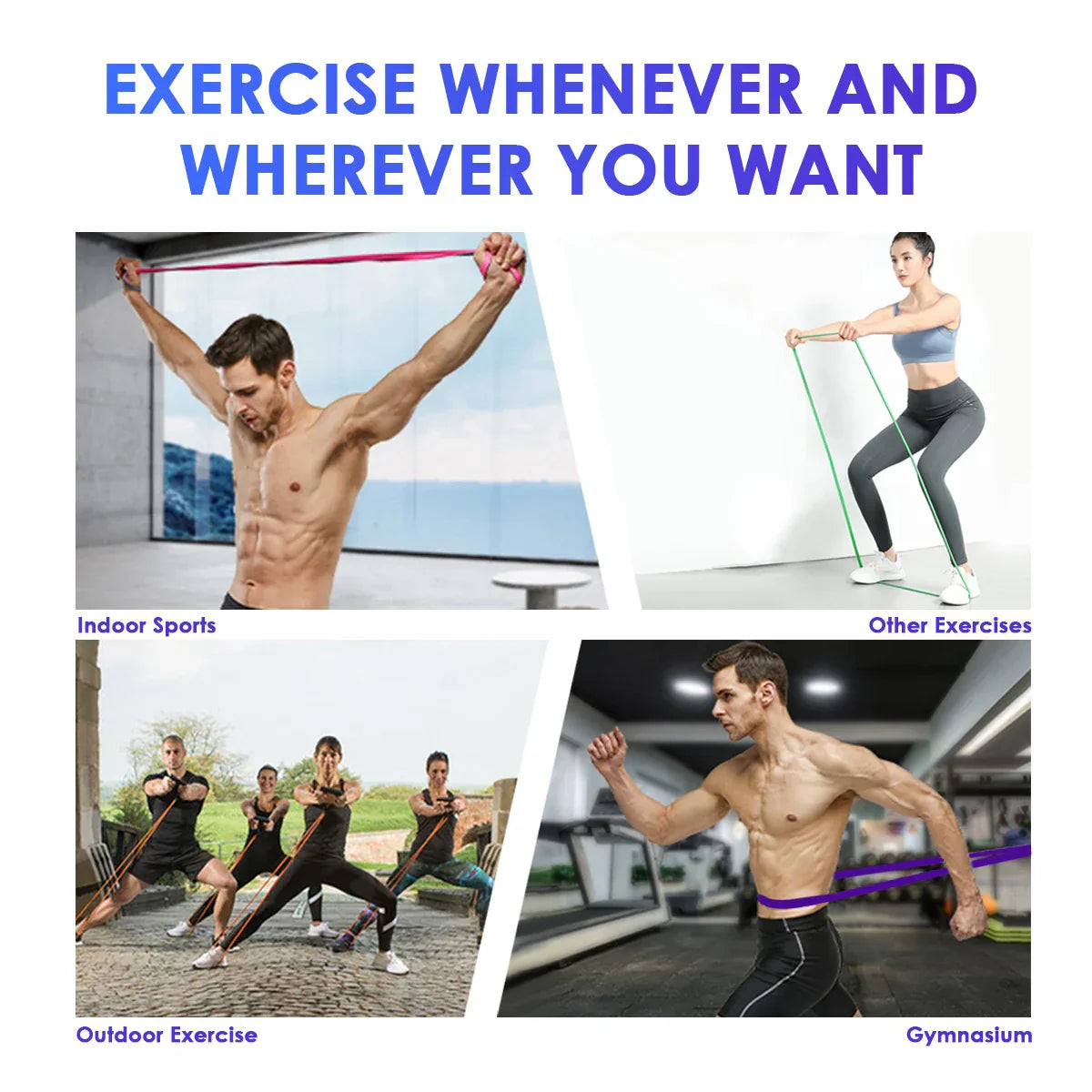 Resistance Bands for Fitness Rubber Pull Up, Yoga