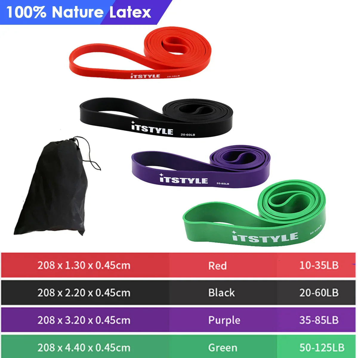 Resistance Bands for Fitness Rubber Pull Up, Yoga