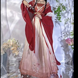 Retro Chinese Style Red Vestido Hanfu Dress Cosplay