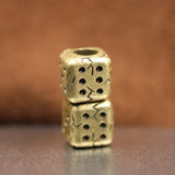 Retro Dice Brass Knife Beads EDC Outdoor DIY