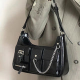 Richme Punk Bolso Mujer Fashion 2023 Trend New Design Chains Crossbody Shoulder Bags Harajuku Y2k PU Individuality Ladies Bags