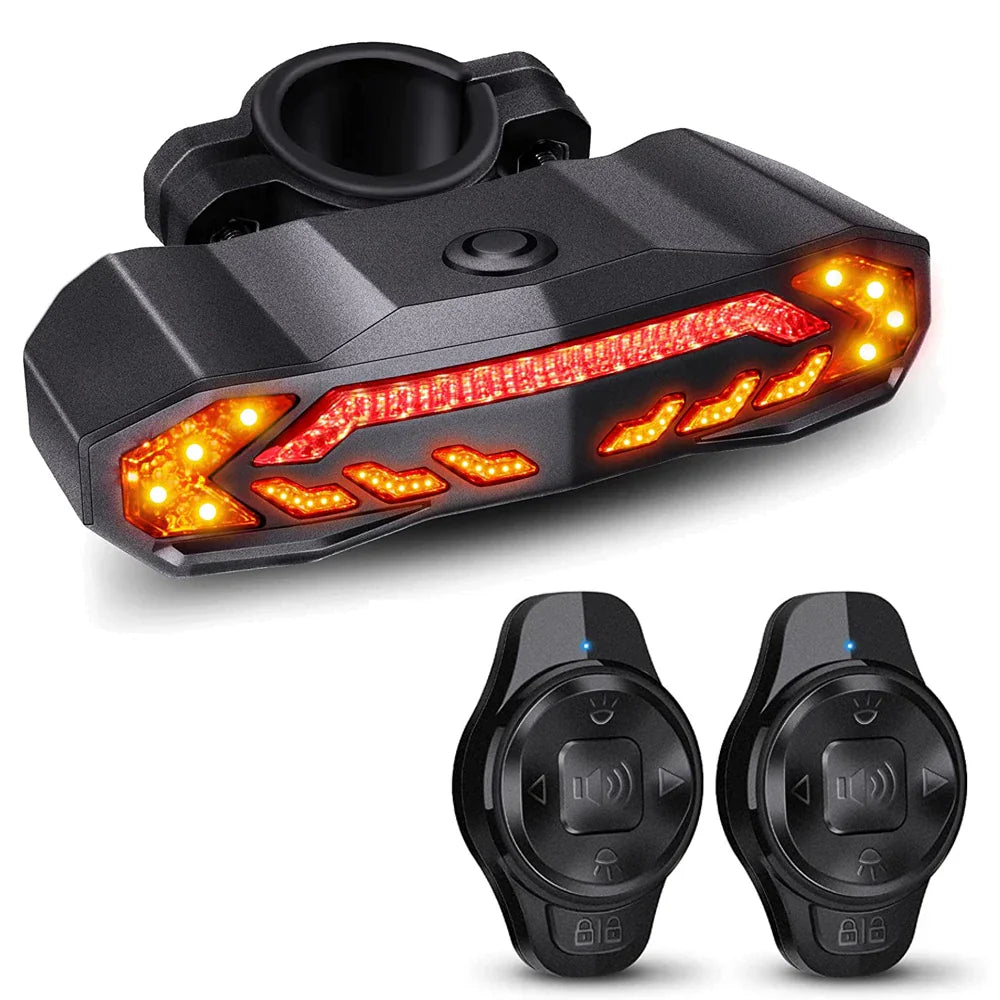 Rockbye Bicycle Rear Light Alarm Waterproof Rechargeable Scooter