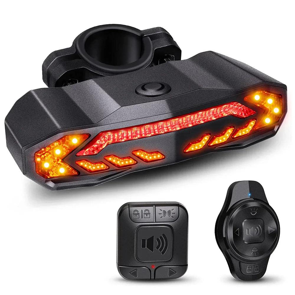 Rockbye Bicycle Rear Light Alarm Waterproof Rechargeable Scooter