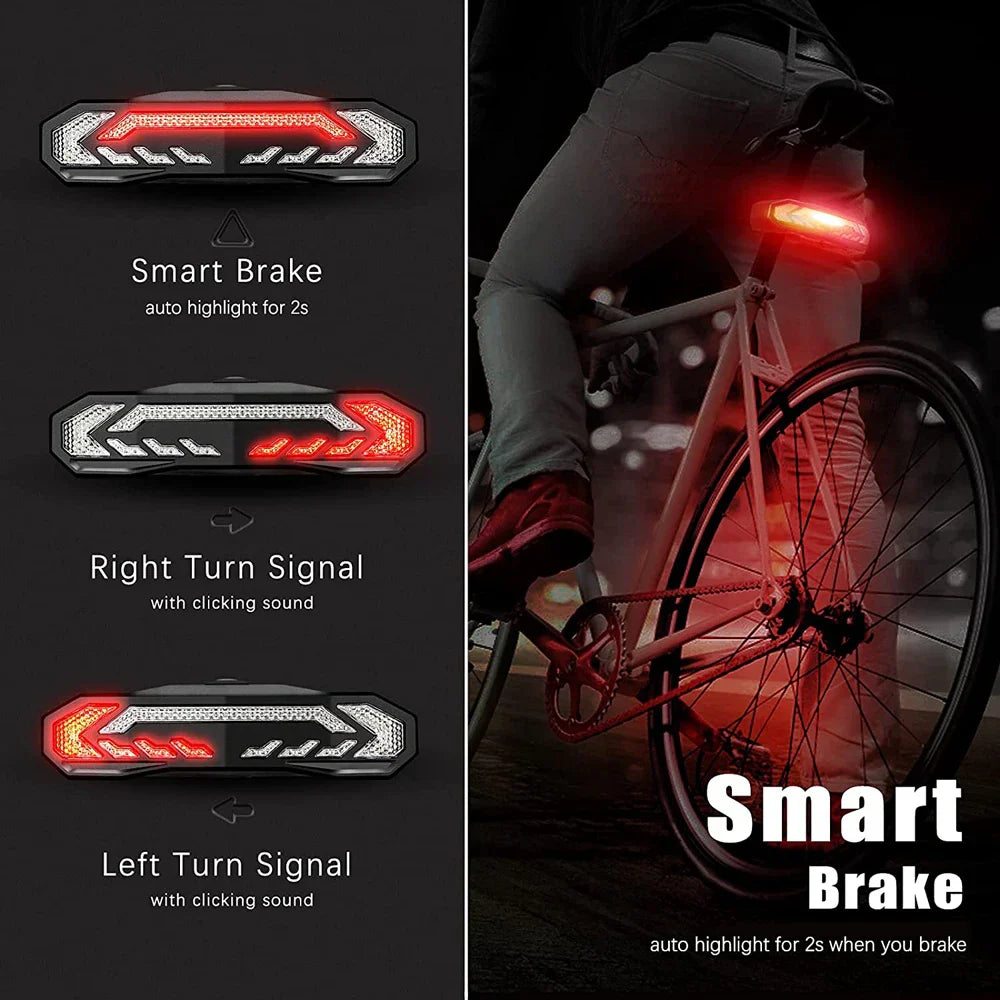 Rockbye Bicycle Rear Light Alarm Waterproof Rechargeable Scooter