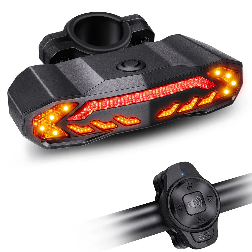 Rockbye Bicycle Rear Light Alarm Waterproof Rechargeable Scooter