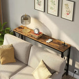 Rolanstar Console Table with Power Outlet, Narrow Sofa