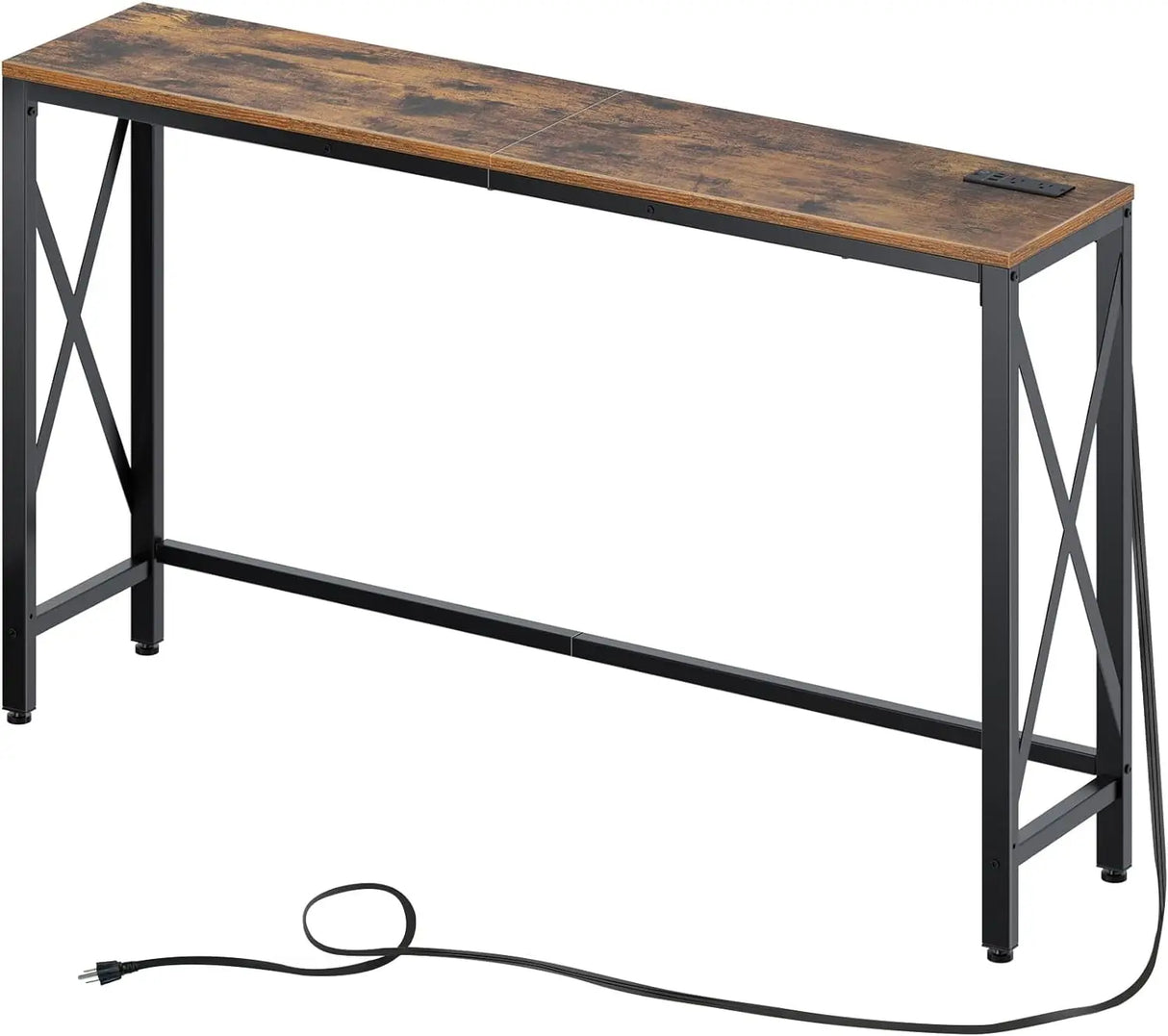 Rolanstar Console Table with Power Outlet, Narrow Sofa