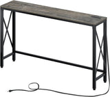 Rolanstar Console Table with Power Outlet, Narrow Sofa