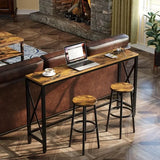 Rolanstar Console Table with Power Outlet, Narrow Sofa
