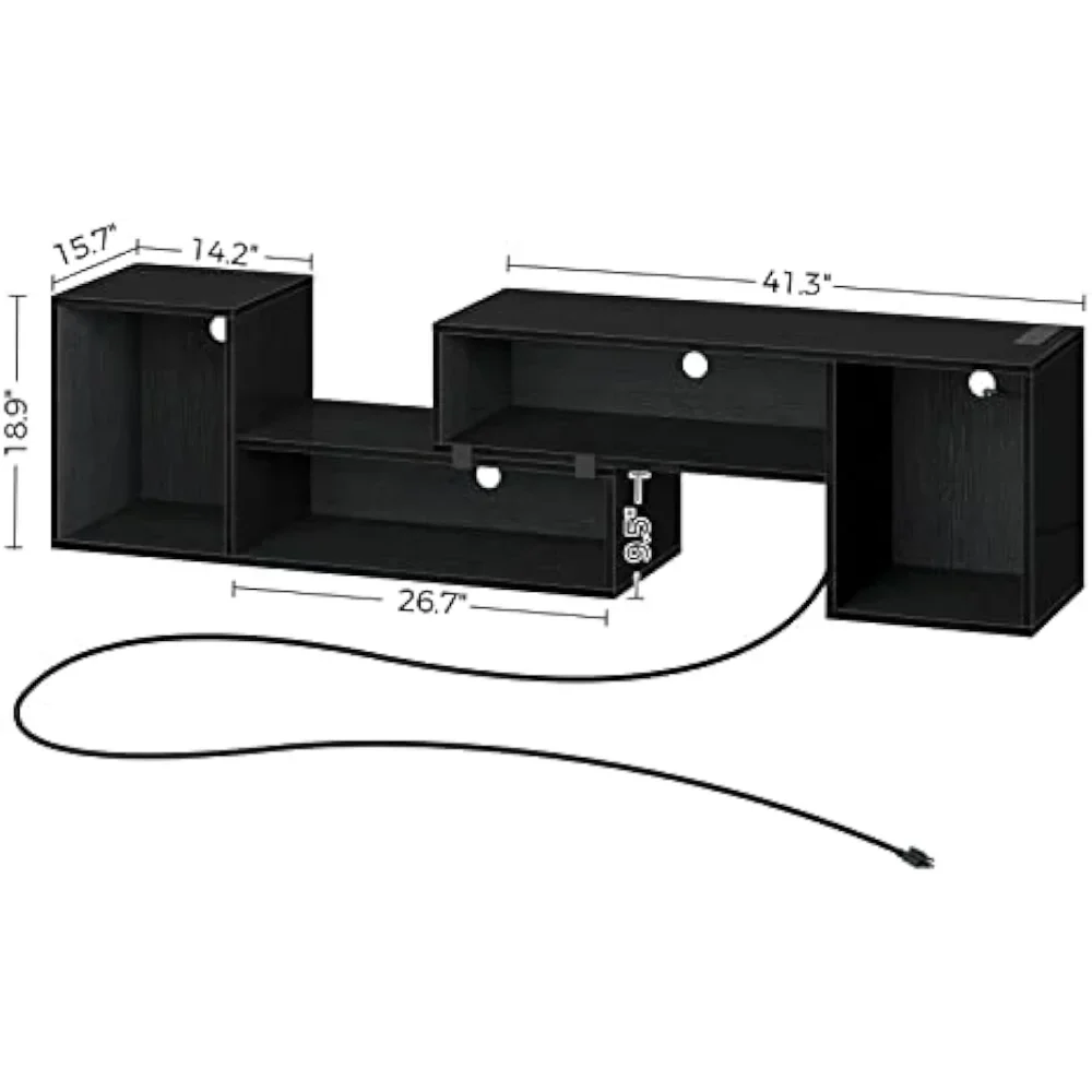 Rolanstar TV Stand, Deformable TV Stand with LED