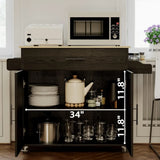 Rolling Kitchen Island Table on Wheels With Drop