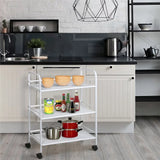 Rolling Trolley Cart 3 Shelves Hair Beauty Salon