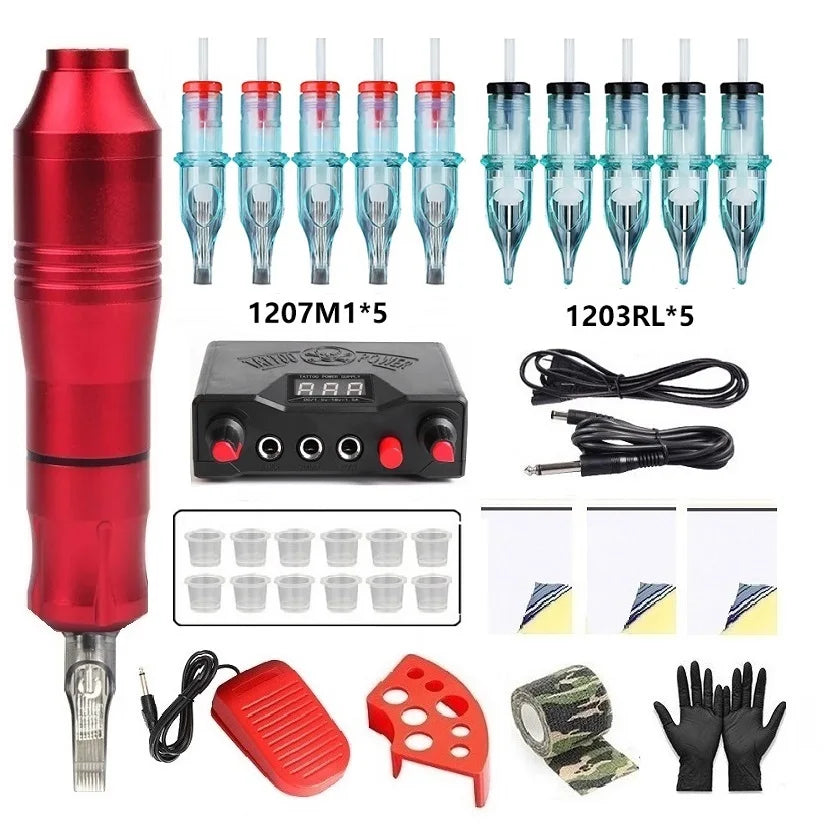 Rotary Tattoo Pen Kit Tattoo Power Supply Pedal