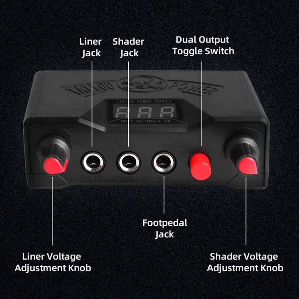 Rotary Tattoo Pen Kit Tattoo Power Supply Pedal