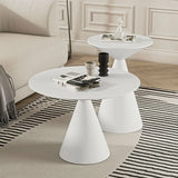 Round Light Luxury Metal Coffee Table Living Room