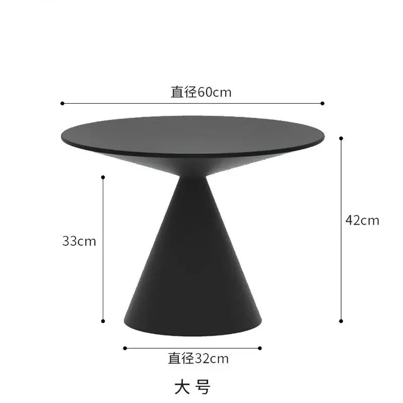 Round Light Luxury Metal Coffee Table Living Room