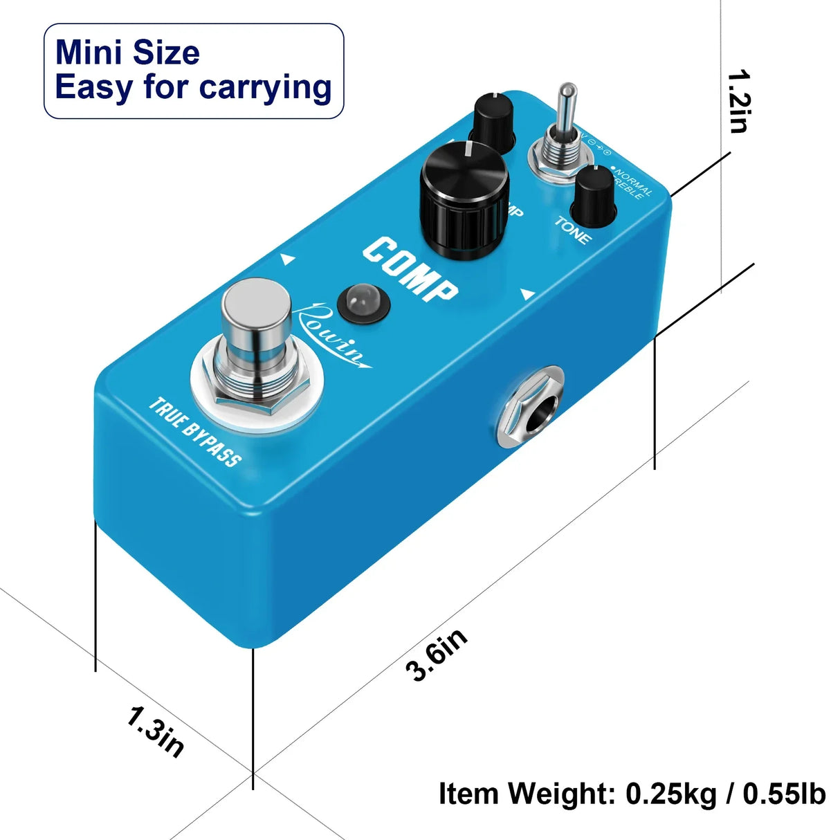 Rowin Guitar Compressor Pedal Digital Comp Effect Pedals