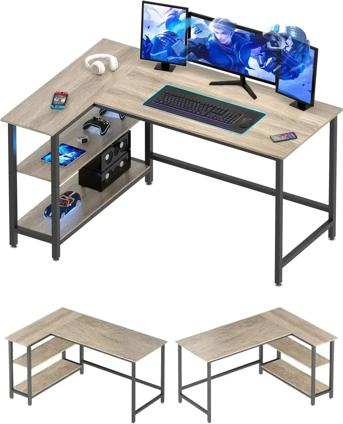 Rustic Brown Computer Desk Home Office Writing Desk