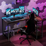 Rustic Brown Computer Desk Home Office Writing Desk