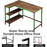 Rustic Brown Computer Desk Home Office Writing Desk