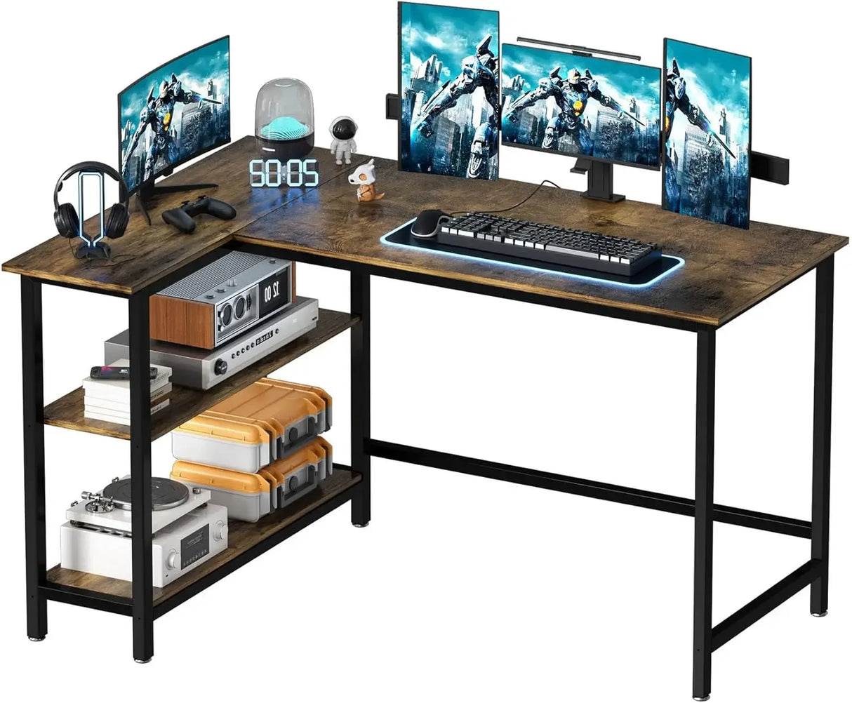 Rustic Brown Computer Desk Home Office Writing Desk
