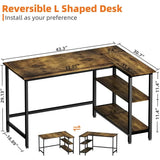 Rustic Brown Computer Desk Home Office Writing Desk