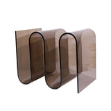 S wave-shape Transparent Acrylic Magazine Rack Minimalist Floor