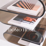 S wave-shape Transparent Acrylic Magazine Rack Minimalist Floor