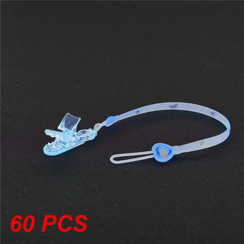 2~60PCS Pacifier Chain Pacifier Clip Silicone Molar Chain