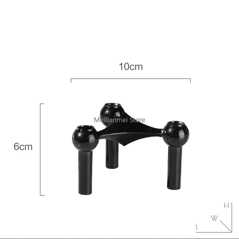 Molecular Structure Metal Candle Holder Nordic Gold Candlestick
