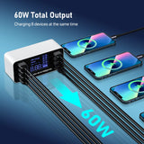 ASOMETECH 60W Quick Charge QC 3.0 4.0 USB